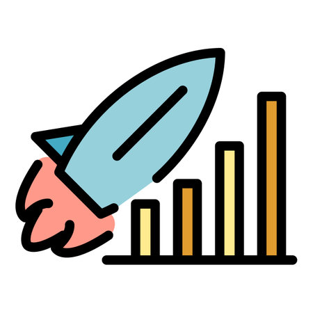 Management of startup icon outline vector. Work project. Online business color flatのイラスト素材