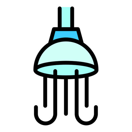 Shower head washroom icon. Outline Shower head washroom vector icon for web design isolated on white background color flatのイラスト素材