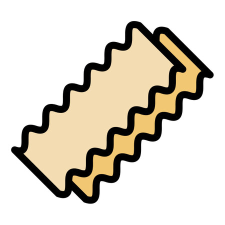 Lasagna cuisine icon outline vector. Food cheese. Italian dish color flatのイラスト素材