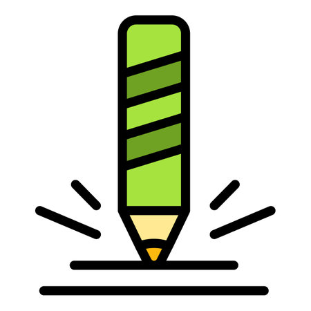 Industrial drill icon outline vector. oil rig. Construction industry color flatのイラスト素材