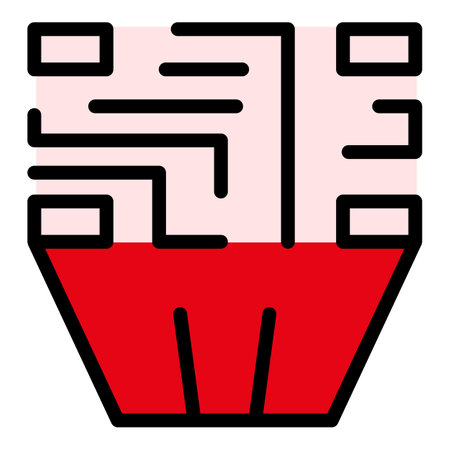 qr scanner icon outline vector. scancode. Bar reader color flatのイラスト素材