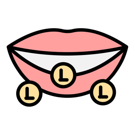 Letter pronunciation icon outline vector. mouth animation. sound expression color flatのイラスト素材