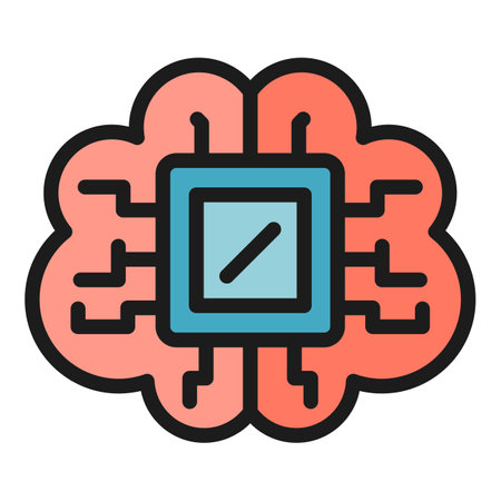 Memory chip icon outline vector. micro storage. digital data color flatのイラスト素材