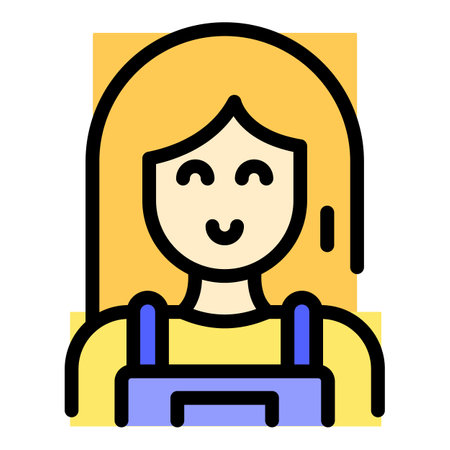 Beauty hairdresser icon outline vector. hair salon. Woman haircut color flatのイラスト素材