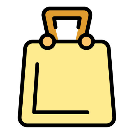 Purchase bag icon outline vector. shop package. consumer basket color flatのイラスト素材