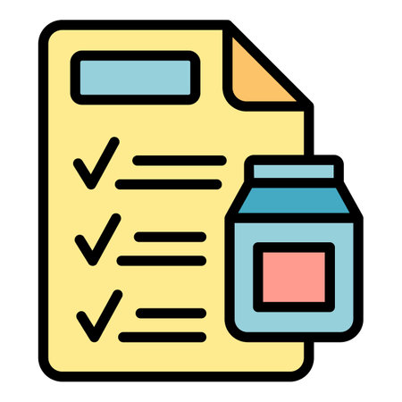 Chemical report icon outline vector. laboratory test. lab chemistry color flatのイラスト素材