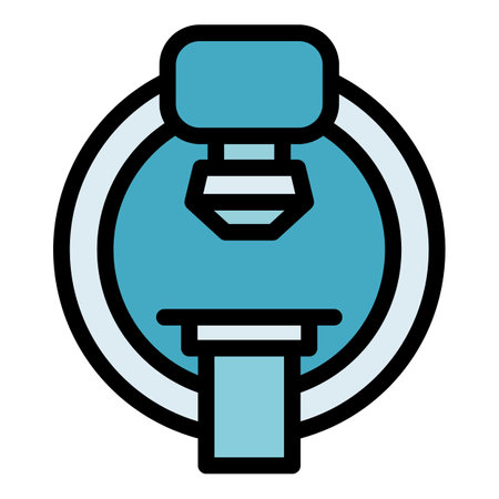 Magnetic resonance imaging icon outline vector. Mri scan. Medical scanner color flatのイラスト素材