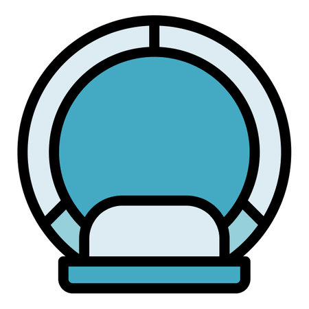 Computer mri icon outline vector. magnetic resonance. Medical scanner color flatのイラスト素材