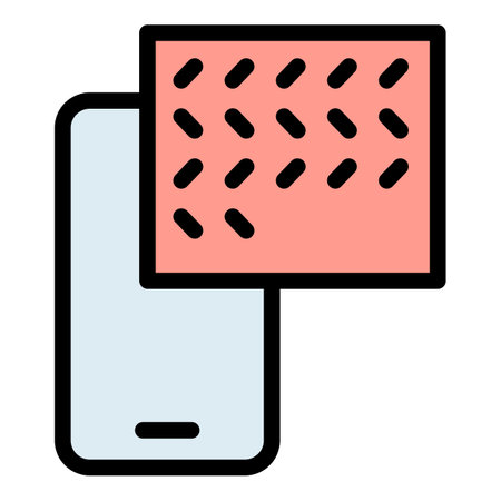 Smartphone code icon outline vector. cms design. Graphic programming color flatのイラスト素材
