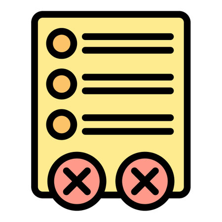Disclaimer privacy icon outline vector. policy license. law term color flatのイラスト素材