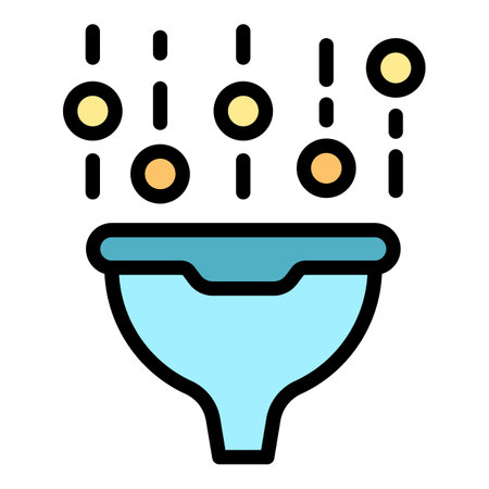 Phone app funnel icon outline vector. mobile cell. Web smart color flatのイラスト素材