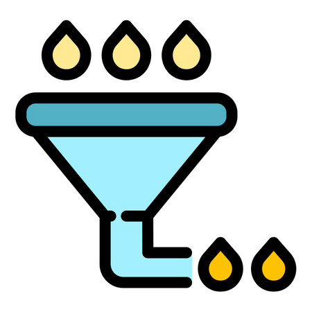 Drop funnel ink icon outline vector. toner copier. printer machine color flatのイラスト素材