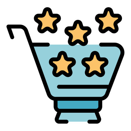 Favorite shop cart icon outline vector. online store. Sale buy color flatのイラスト素材