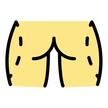 Back liposuction icon outline vector. skin diet. Body plastic color flatのイラスト素材