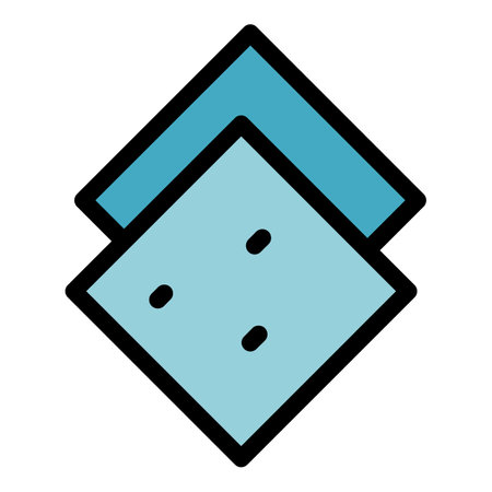 Drywall square icon outline vector. Pile cement. Building plaster color flatのイラスト素材