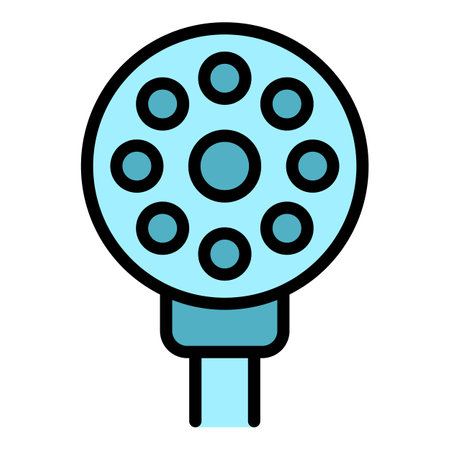 Hydro massage icon outline vector. physical spa. Health leg color flatのイラスト素材