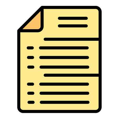 Paper exam test icon outline vector. online education. school study color flatのイラスト素材