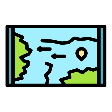 Travel location map icon outline vector. world globe. global earth color flatのイラスト素材