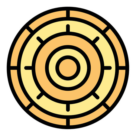 Cinema target icon outline vector. movie book. Video library color flatのイラスト素材