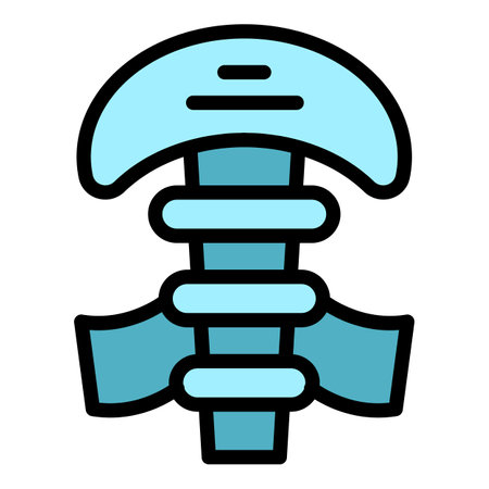 Biker protection icon outline vector. jacket equipment. Bike gear color flatのイラスト素材