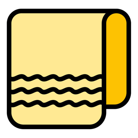 Shaving towel icon outline vector. cosmetic care. Bath product color flatのイラスト素材