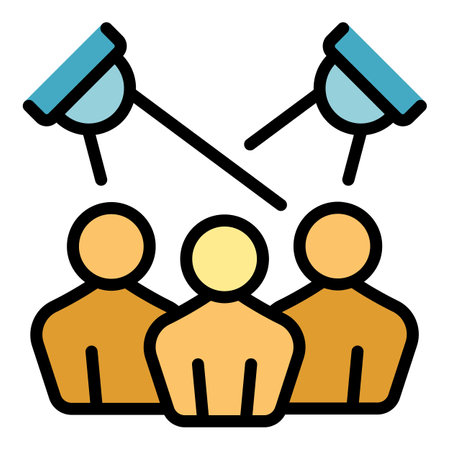 Charity event people icon outline vector. Donate volunteer. Help money color flatのイラスト素材