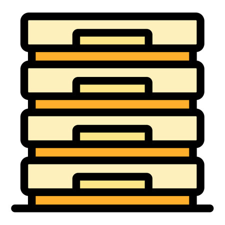 Bee house icon outline vector. honey nectar. food pollen color flatのイラスト素材