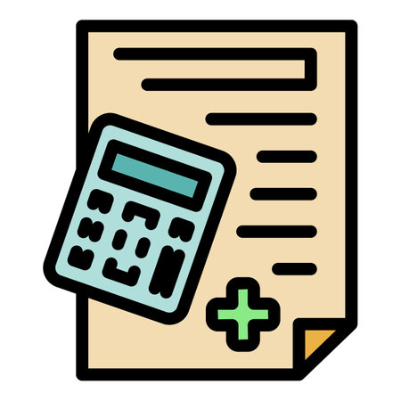 Financial document icon outline vector. Money freedom. free income color flatのイラスト素材