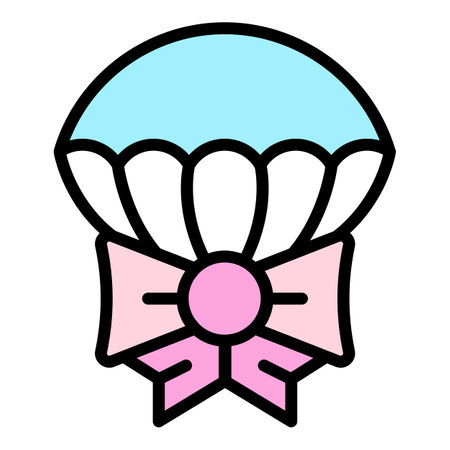 Air offer gift icon outline vector. online job. contract festival color flatのイラスト素材