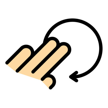 Round touch icon outline vector. digital screen. Smart finger color flatのイラスト素材