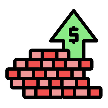 Rise coin stack icon outline vector. work free. happy dream color flatのイラスト素材