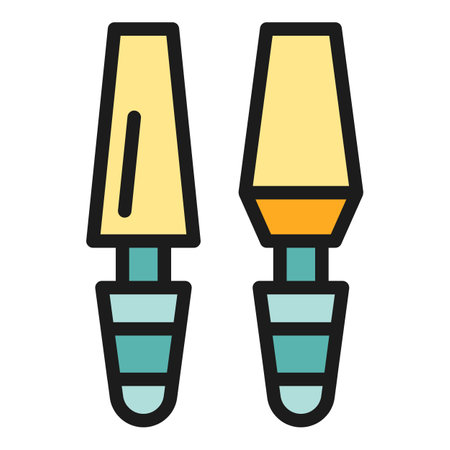 Digital pencil icon outline vector. Edittool. Data interface color flatのイラスト素材