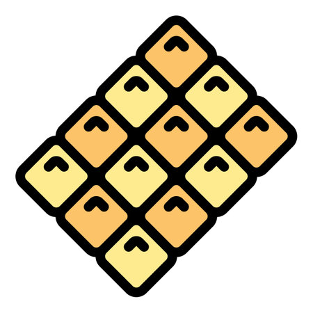 Milk chocolate bar icon outline vector. candy food. Cake bakery color flatのイラスト素材