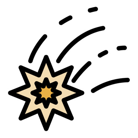 Star astronaut icon outline vector. Space ufo. rocket game color flatのイラスト素材