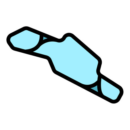 Formula race track icon outline vector. Start circuit. Top road color flatのイラスト素材