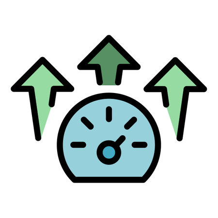 Monetize dashboard icon outline vector. Profit data. Video money color flatのイラスト素材