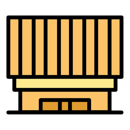 Big opera house icon outline vector. City landmark. China travel color flatのイラスト素材