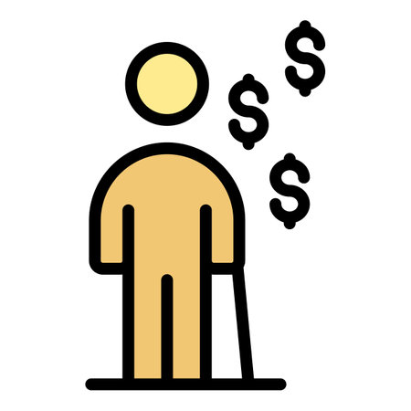 Safety service icon outline vector. Human patient. Care worker color flatのイラスト素材