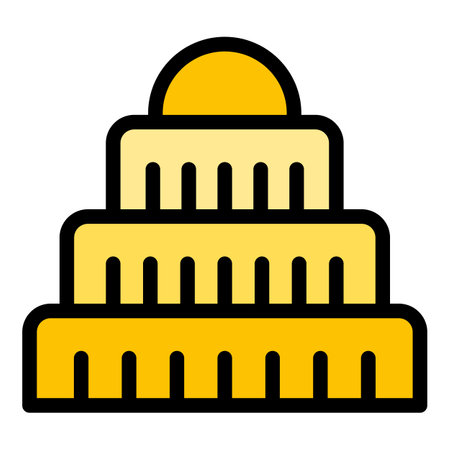 Krakow cathedral icon outline vector. Map polish. Skyline city color flatのイラスト素材