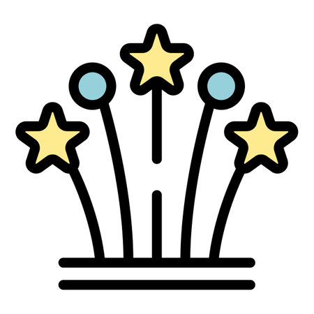 Delight effect icon outline vector. Happy person. Celebrate sugar color flatのイラスト素材