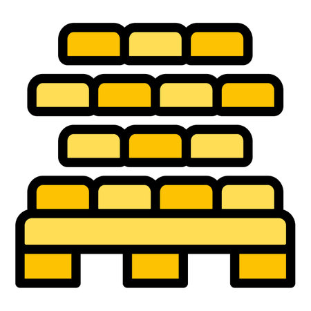 Home material icon outline vector. Surface cement. Wood house color flatのイラスト素材