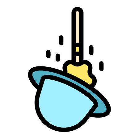 Wand magic hat icon outline vector. Circus show. Wizard trick color flatのイラスト素材