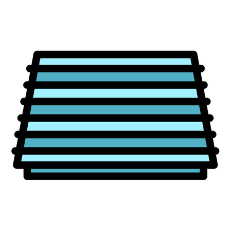 Wooden roof icon outline vector. Renovation home. Metal sheet color flatのイラスト素材