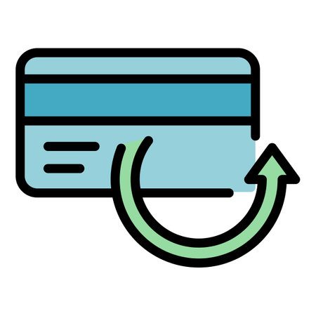 Credit card icon outline vector. Business bank. Personal payment color flatのイラスト素材