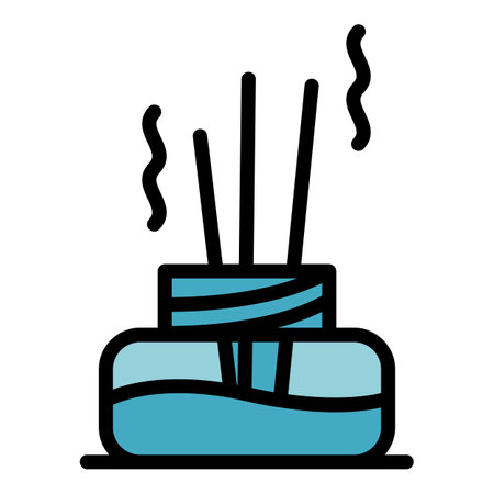 Insect repellent sticks icon outline vector. Malaria net. Spray pest color flatのイラスト素材