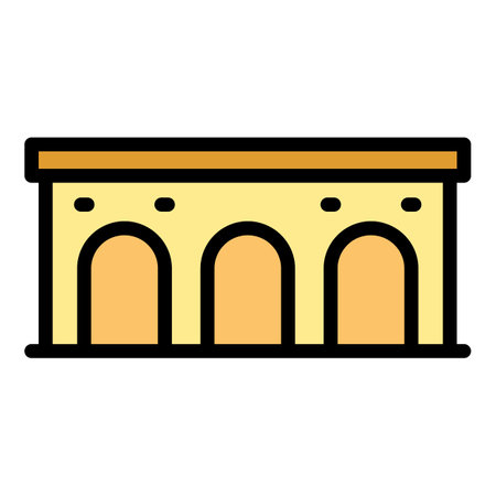 Montenegro bridge icon outline vector. Map tour. Map tour color flatのイラスト素材