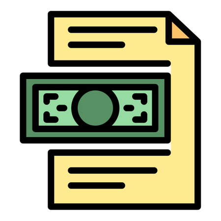 Credit money pack icon outline vector. Personal payment. Cash manager color flatのイラスト素材