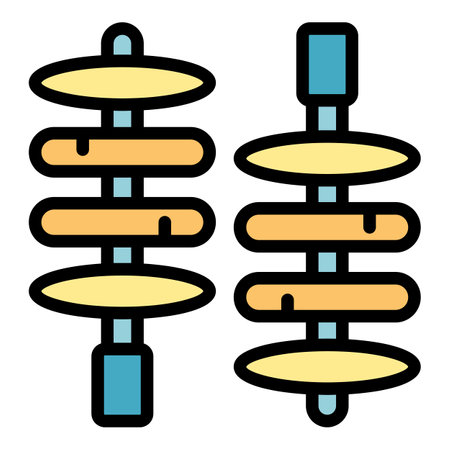 Japan bbq icon outline vector. Roll restaurant. Chinese food color flatのイラスト素材