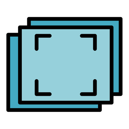 Screenshot icon outline vector. Screen image. Zoom phone color flatのイラスト素材