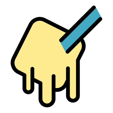 Hot fondue icon outline vector. Cheese food. Melt cooking color flatのイラスト素材